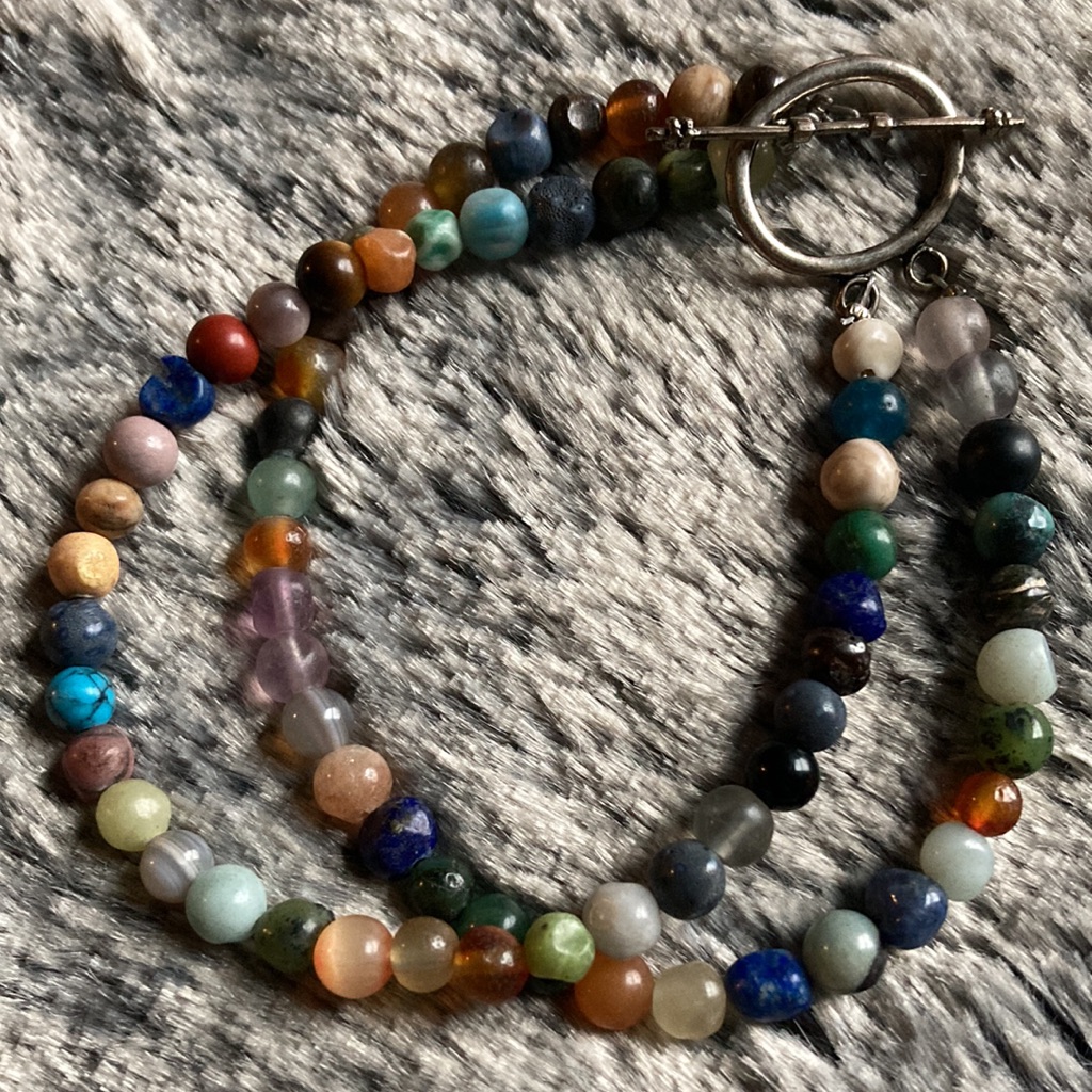 2-Strand Natural Mixed Gemstone Bracelet